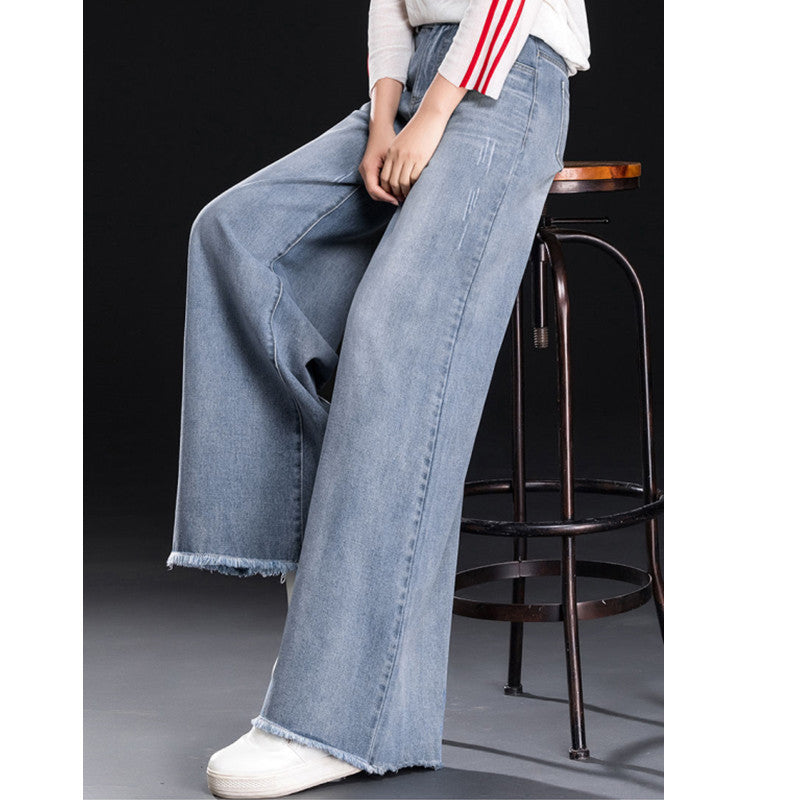 Wide Legs Denim Baggy Pants For Women