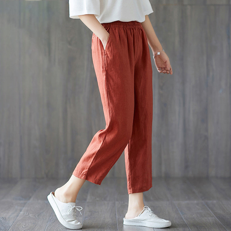 Cropped Casual Trousers for Women