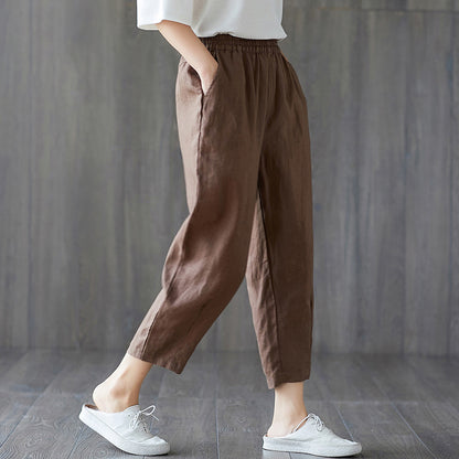Cropped Casual Trousers for Women