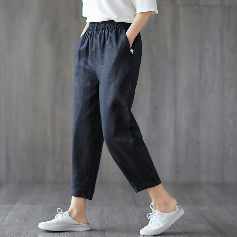 Cropped Casual Trousers for Women