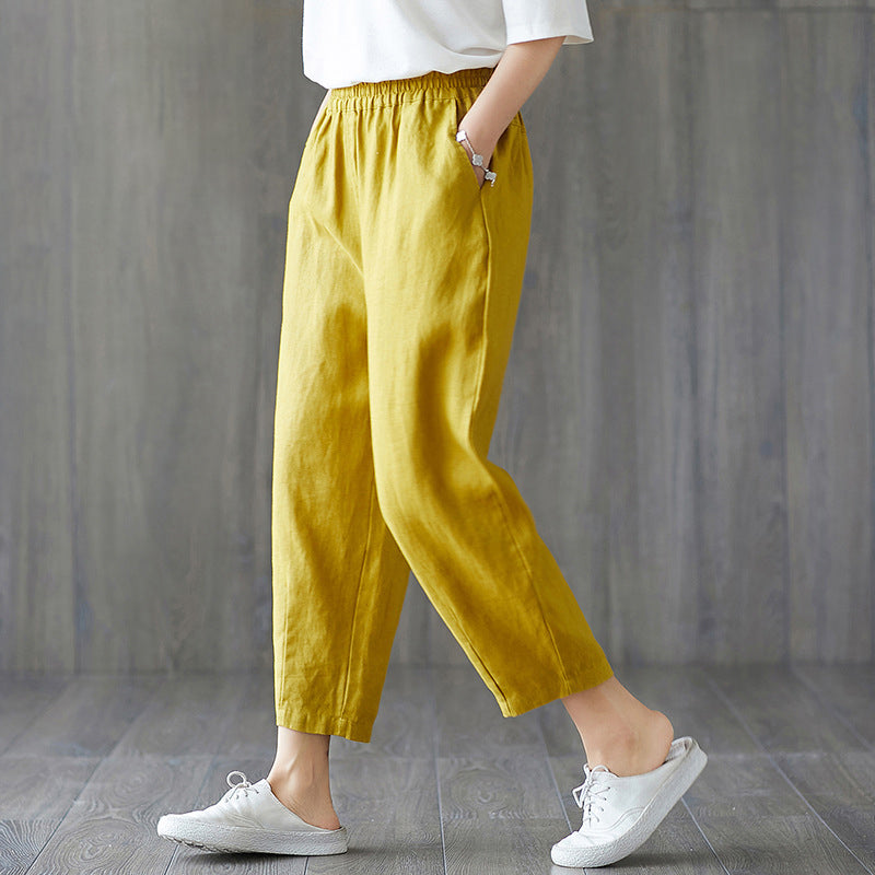 Cropped Casual Trousers for Women