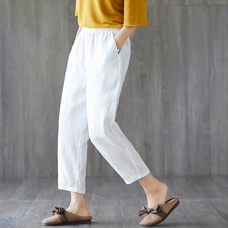 Cropped Casual Trousers for Women