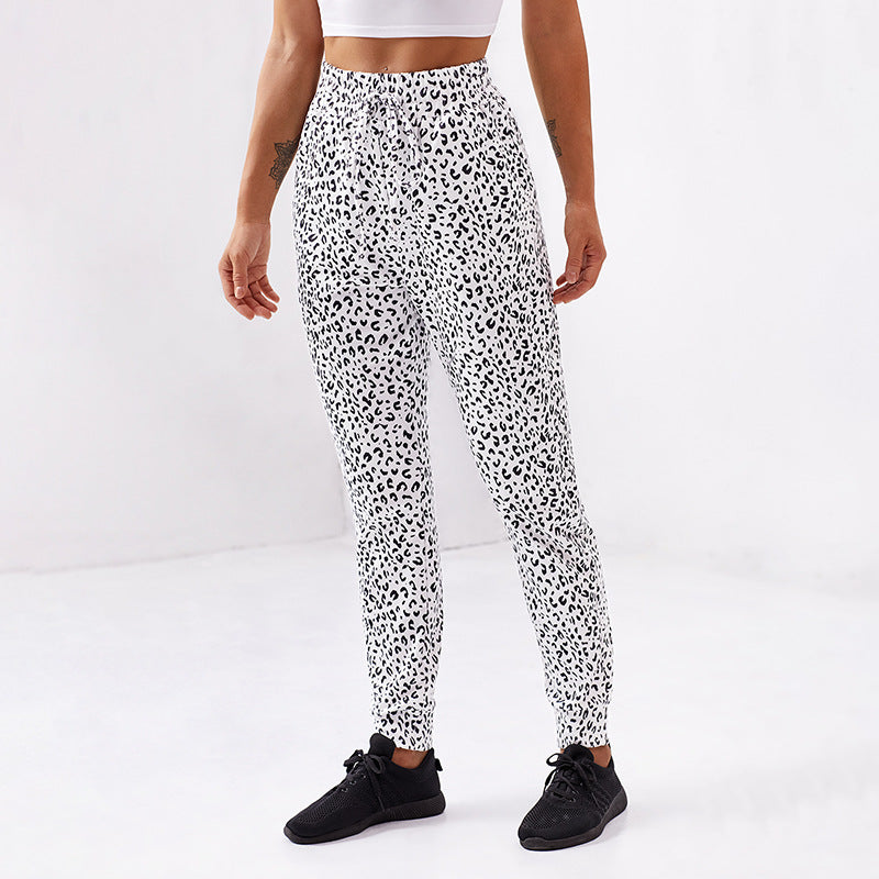 Leopard Print Slim Pants for Women