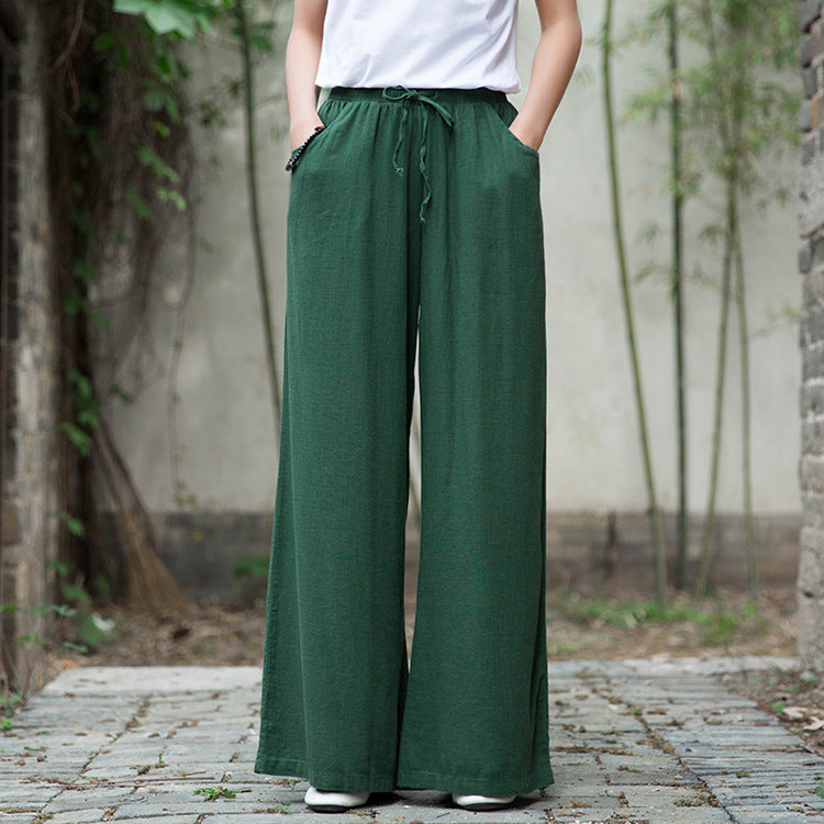 National Retro Wide-leg Pants For Women