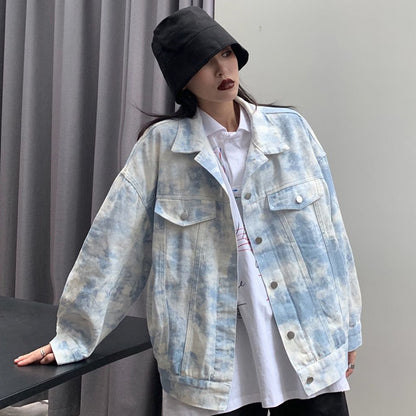 Tie-dye Denim Jacket Women&