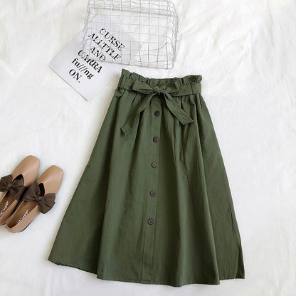 Leisure Lines High Waist Midi Skirt