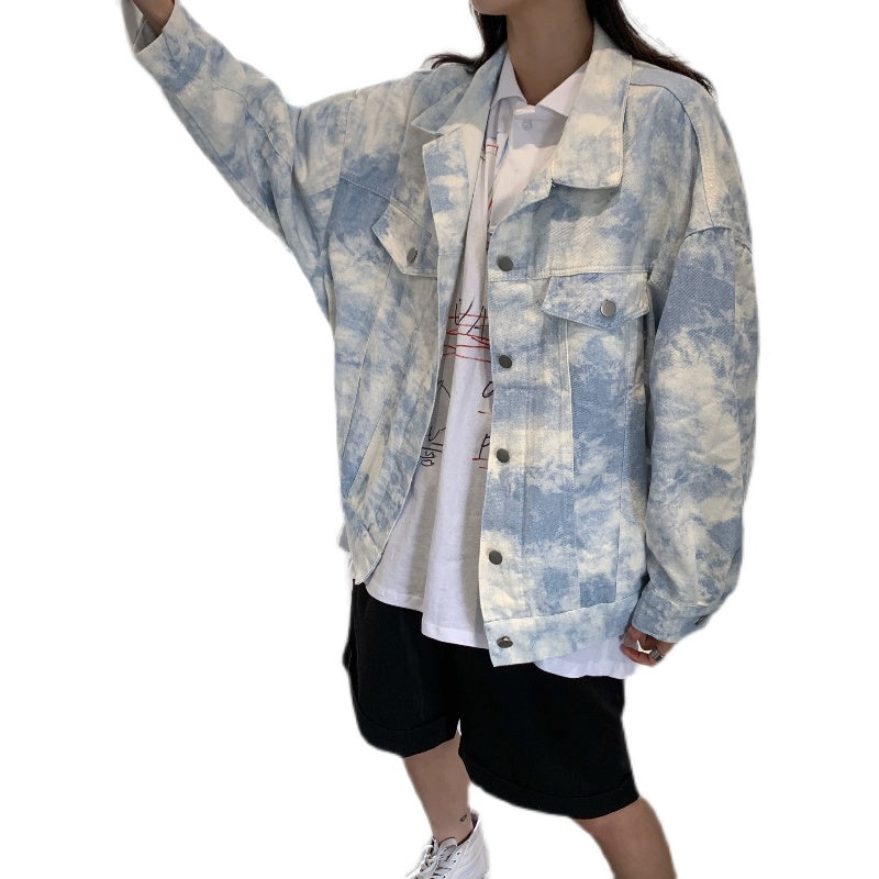 Tie-dye Denim Jacket Women&