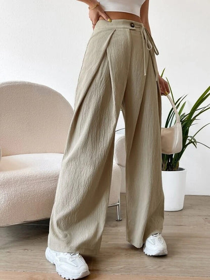 Everyday-Essence High-waist Casual Straight Pants