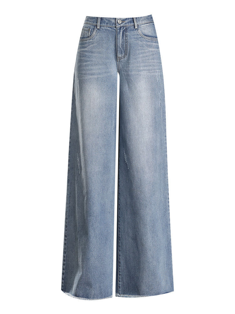 Wide Legs Denim Baggy Pants For Women