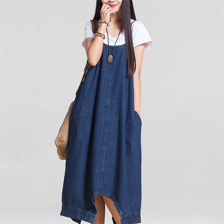 Summer denim overalls culottes