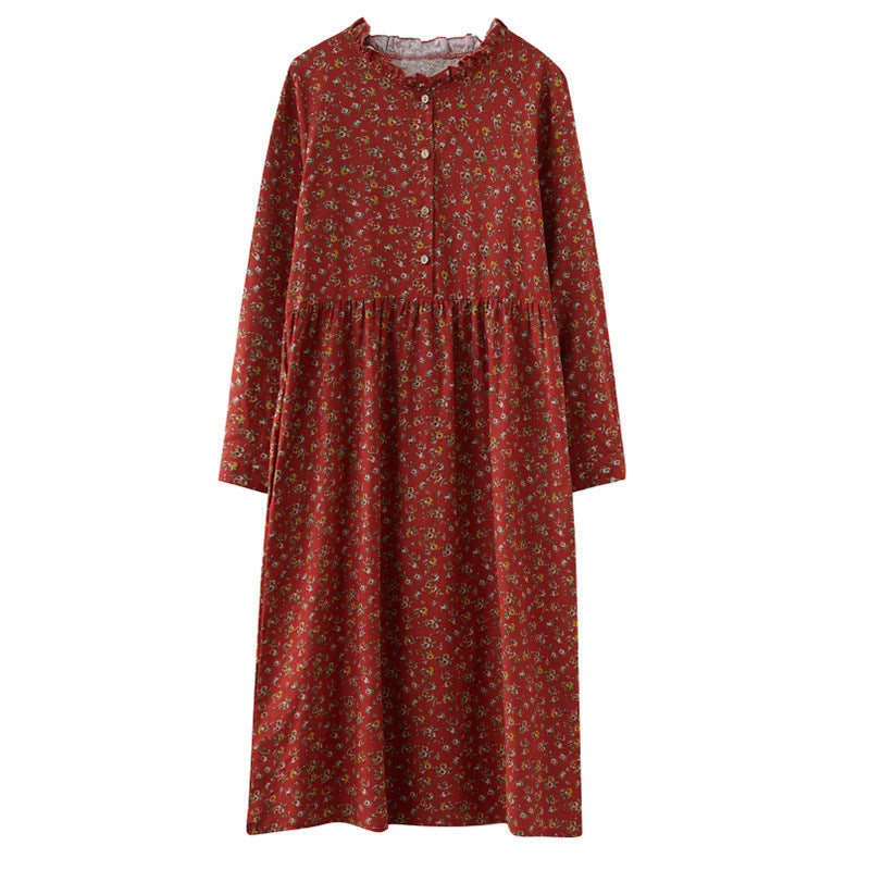 Retro Literary Cotton And Linen Dress