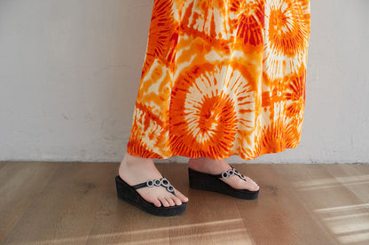 Printed Long Skirt Tie-dye Holiday Casual Straight Over-the-knee Maxi Dress