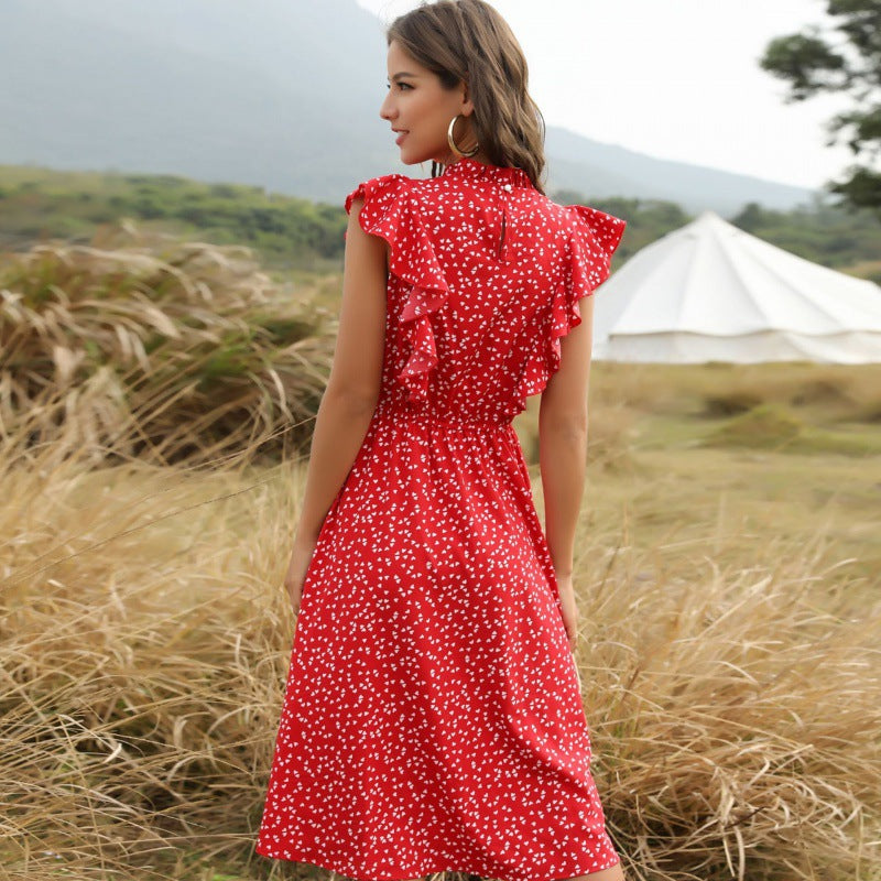 Long Skirt Dot Print Dress