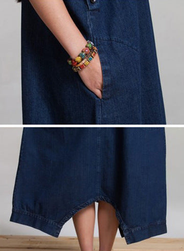 Summer denim overalls culottes