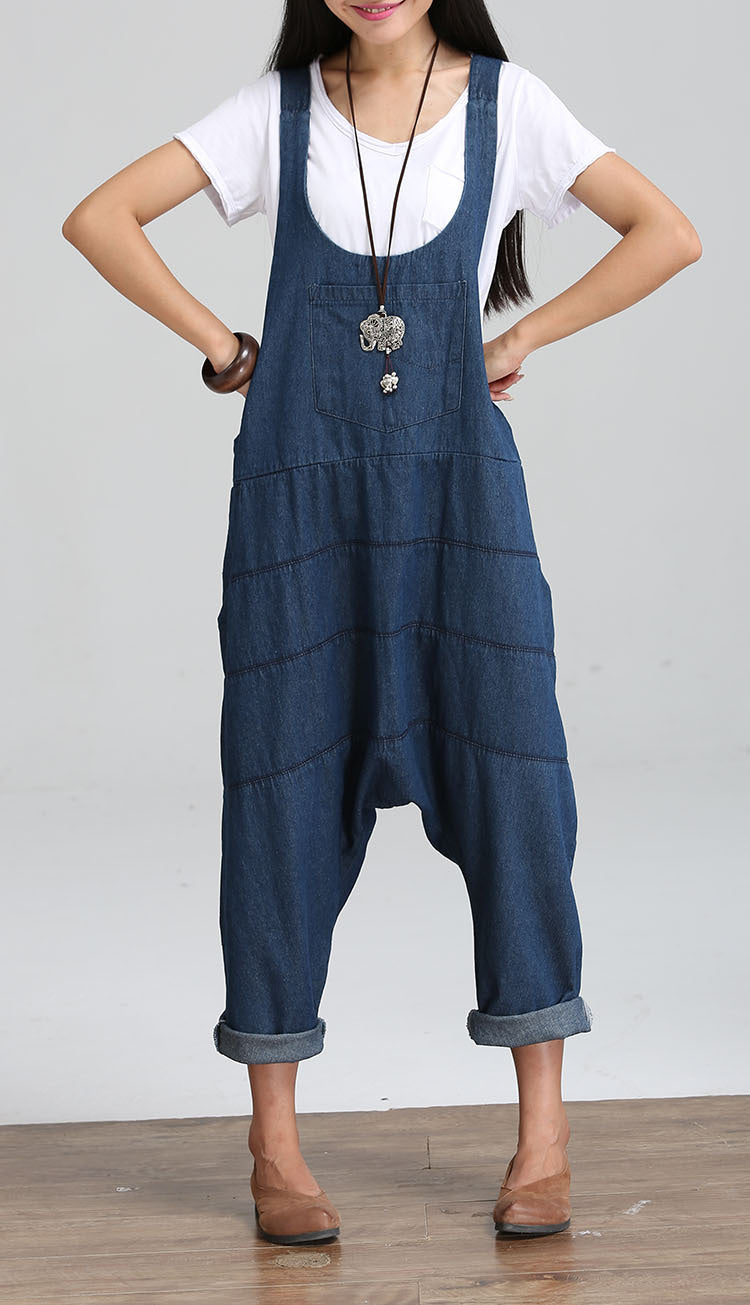 Loose Denim Jumpsuit For Women