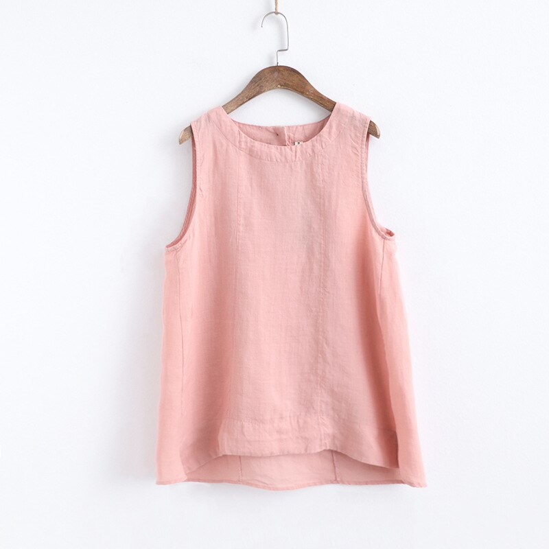 Solar Luster Sleeveless Cotton Tank Top