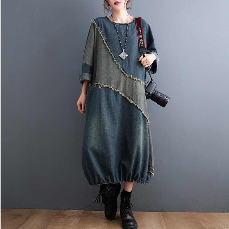 Batwing Denim Dress