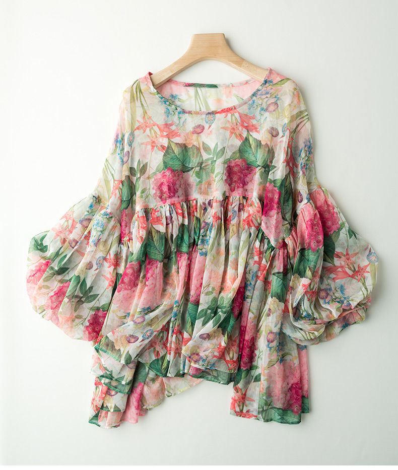 Summer Round Neck Loose Blouse